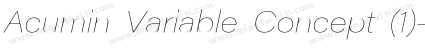 Acumin Variable Concept (1)字体转换